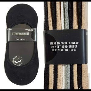 Steve Madden no-show foot liner socks.